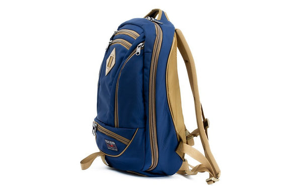 A profile shot of the Guide's Edition Synik 22 in Navy (dark blue) 420 Parapack.